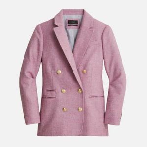 J. Crew Pink Double-Breasted Blazer